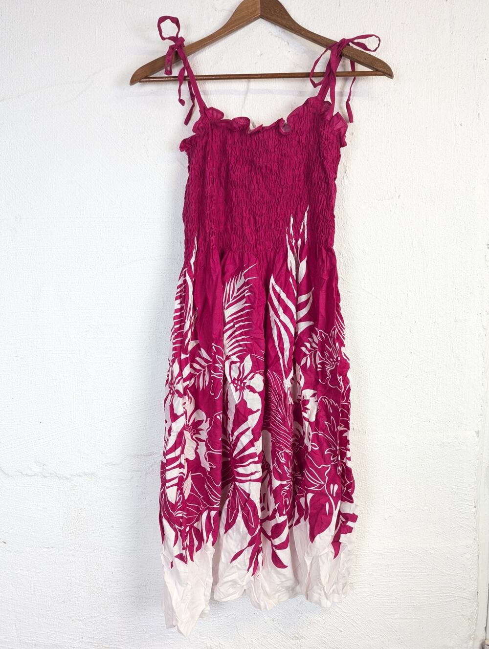 Pink Hawaiian Sundress Tropical Hibiscus Collection Flower Bright Lightweight
